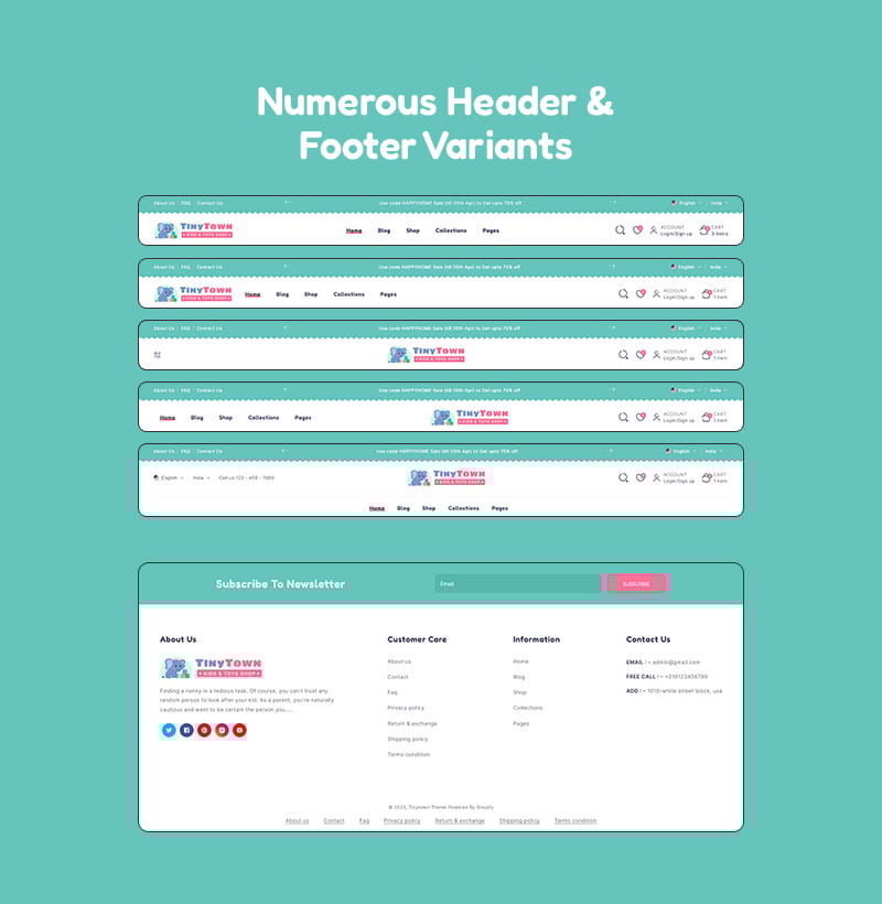 TinyTown - 儿童玩具和婴儿时装店多用途 Shopify 2.0 响应式主题