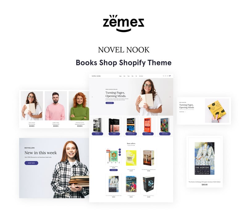 Novel Nook - 文学在线商店 2.0 Shopify 主题 #52933