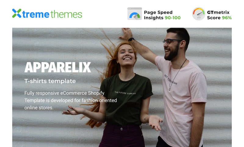 Apparelix T恤商店模板Shopify主题 #123630