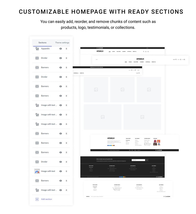 Apparelix T恤商店模板Shopify主题 #123630