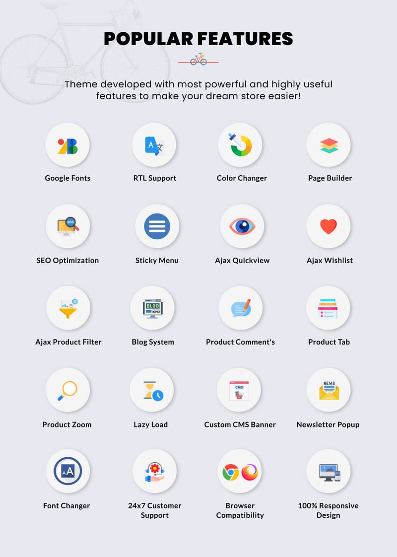 自行车超级运动、自行车、自行车、租赁 Shopify 2.0 响应式模板