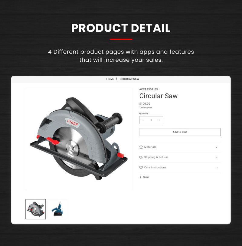 Toolsify Megastore –工具和机器 Shopify 2.0 响应式模板