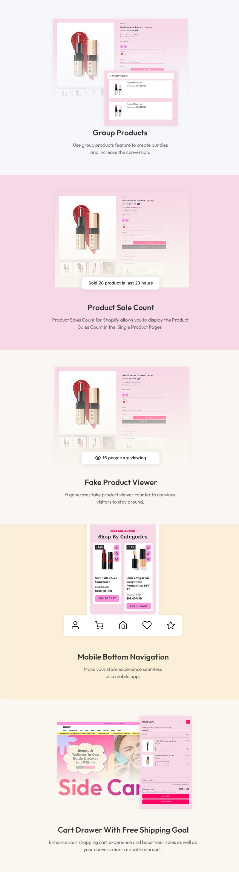 Beubliss - 美容化妆品商店多用途 Shopify 2.0 响应式主题