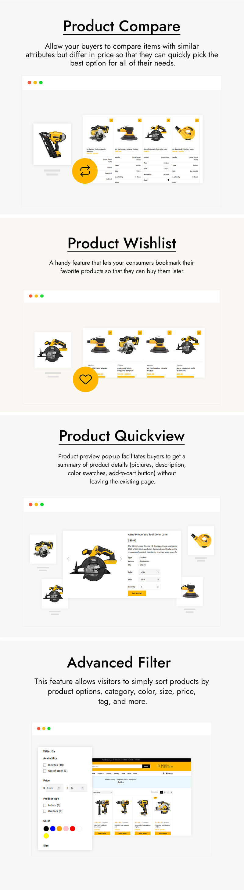 ToolMin - 电力设备工具商店 Shopify 主题 #300119