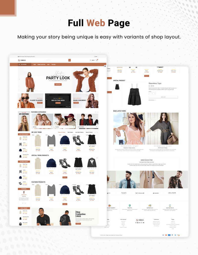 Amran - Mega Fashion Shopify 2.0 高级响应式主题