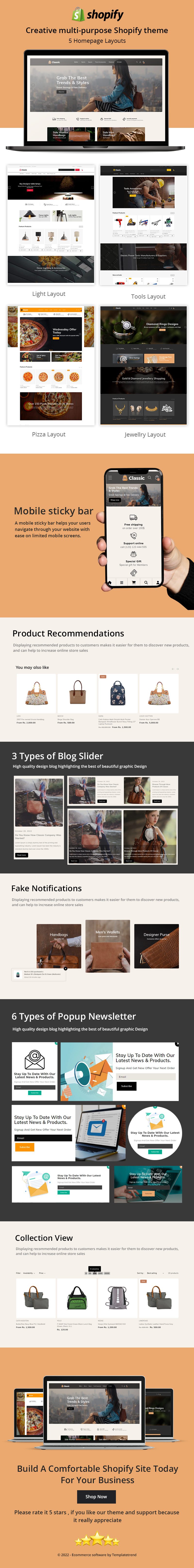 Classic Bag、Pizza Jewellery、Hand Tool、Home Light Shopify OS 2.0 主题