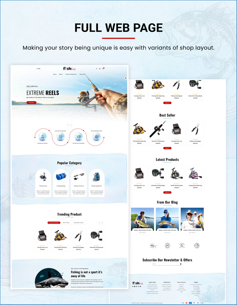 Fish Beats - 超级钓鱼 Shopify 2.0 响应式主题 #282866