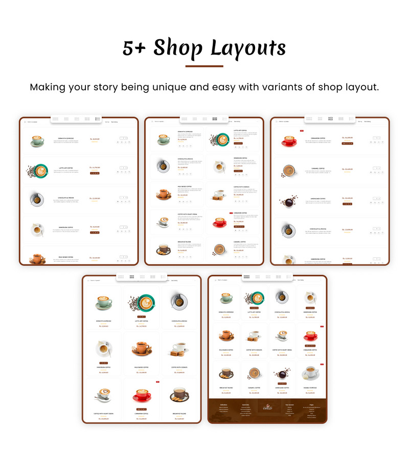 Cafeley VIP Mega Coffee–Tea Nature Shopify 2.0 主题。