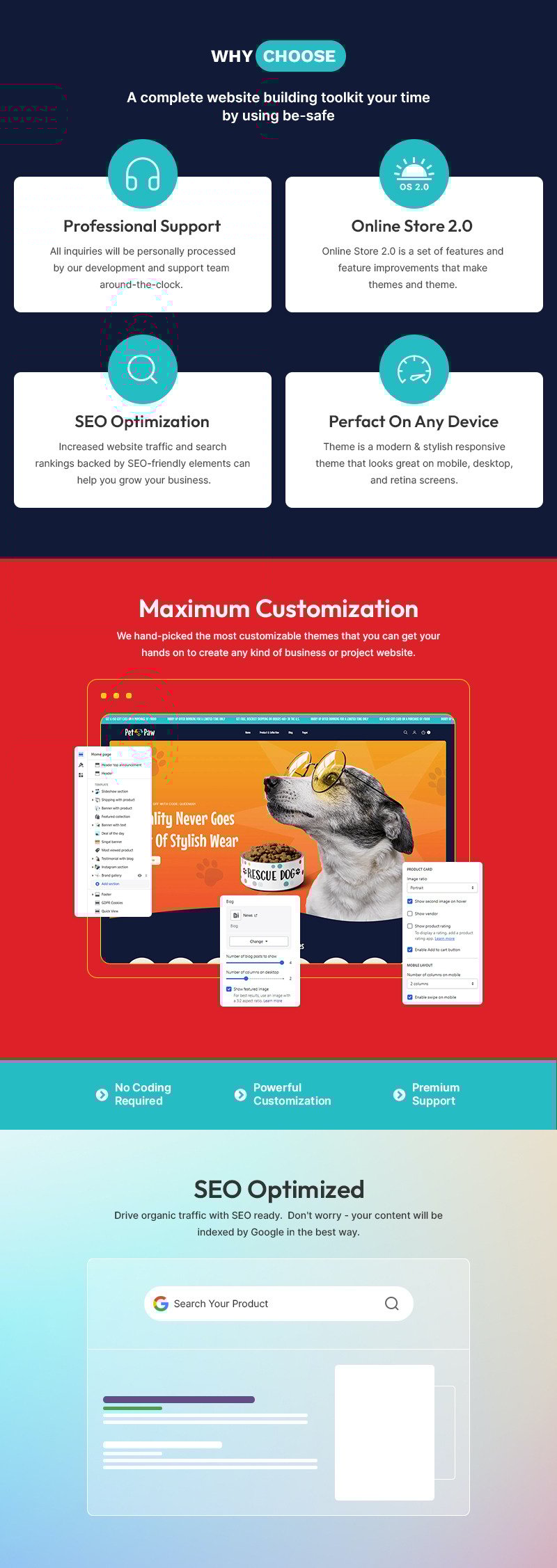 Petpaw - 宠物时尚和宠物食品商店多用途 Shopify 2.0 响应式主题