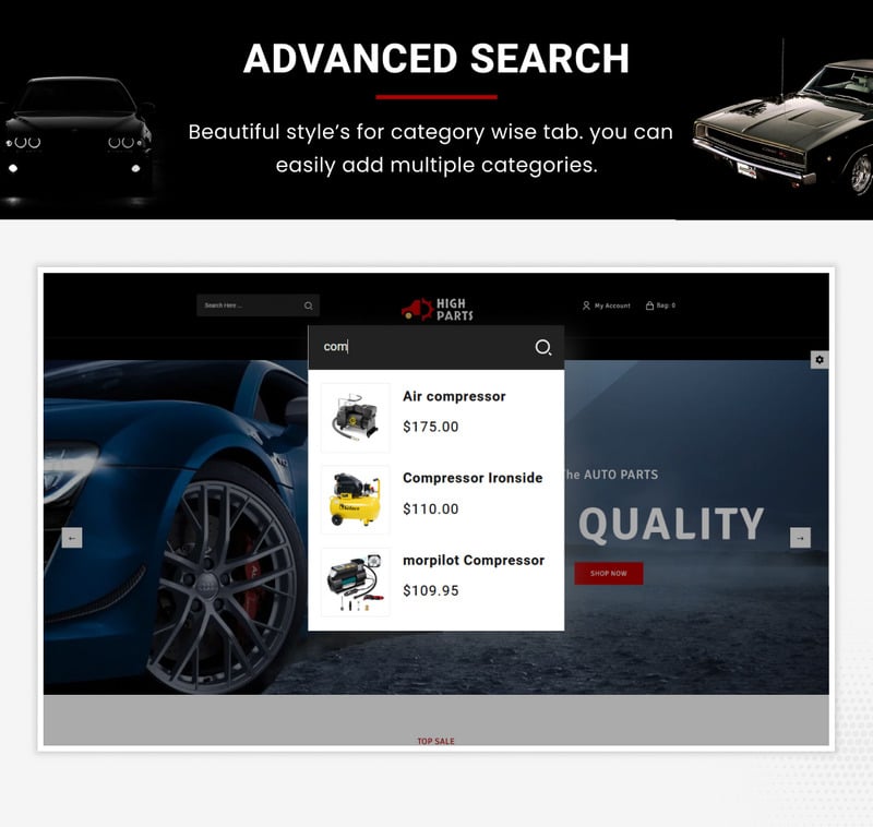 High Parts - Mega Parts Super Store Shopify 2.0 Premium 响应式主题