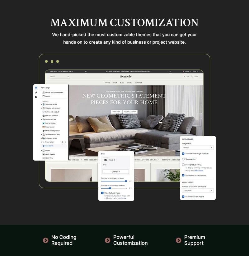 Homely - 现代家居家具和室内装饰店多用途 Shopify 2.0 响应式主题
