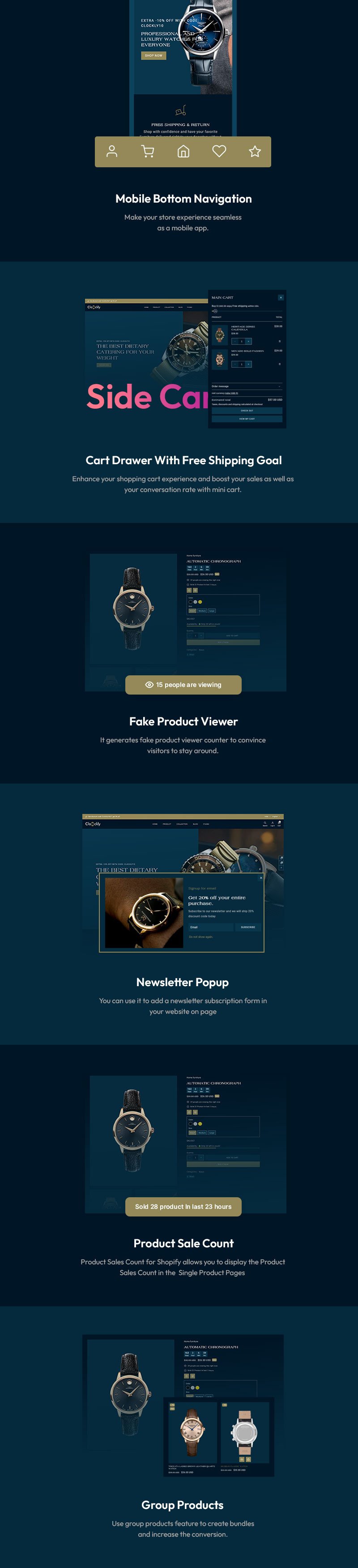 Clockly - 智能手表商店和简约时尚 Shopify 2.0 响应式主题