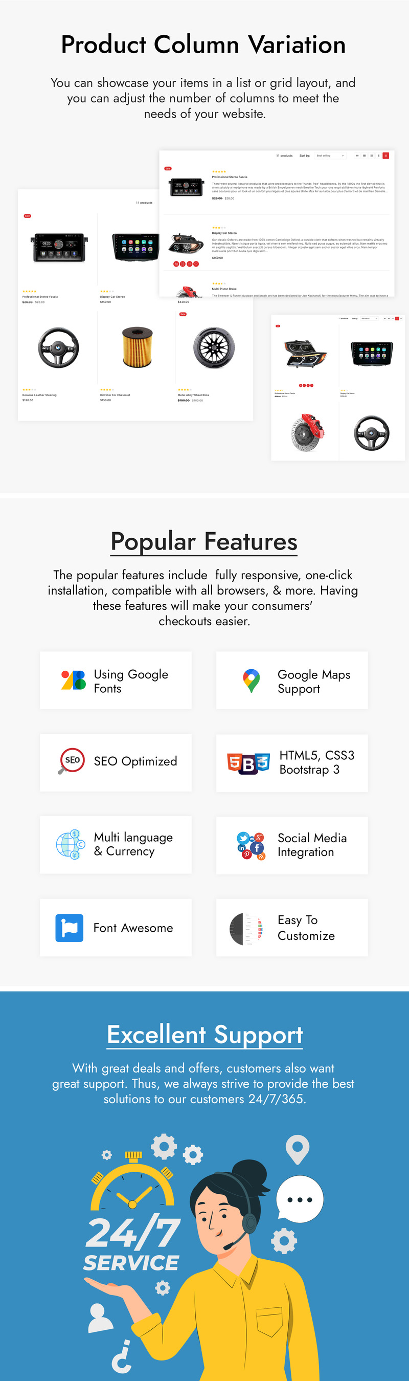 Xtrome - 汽车和备件商店 Shopify 主题 #300559