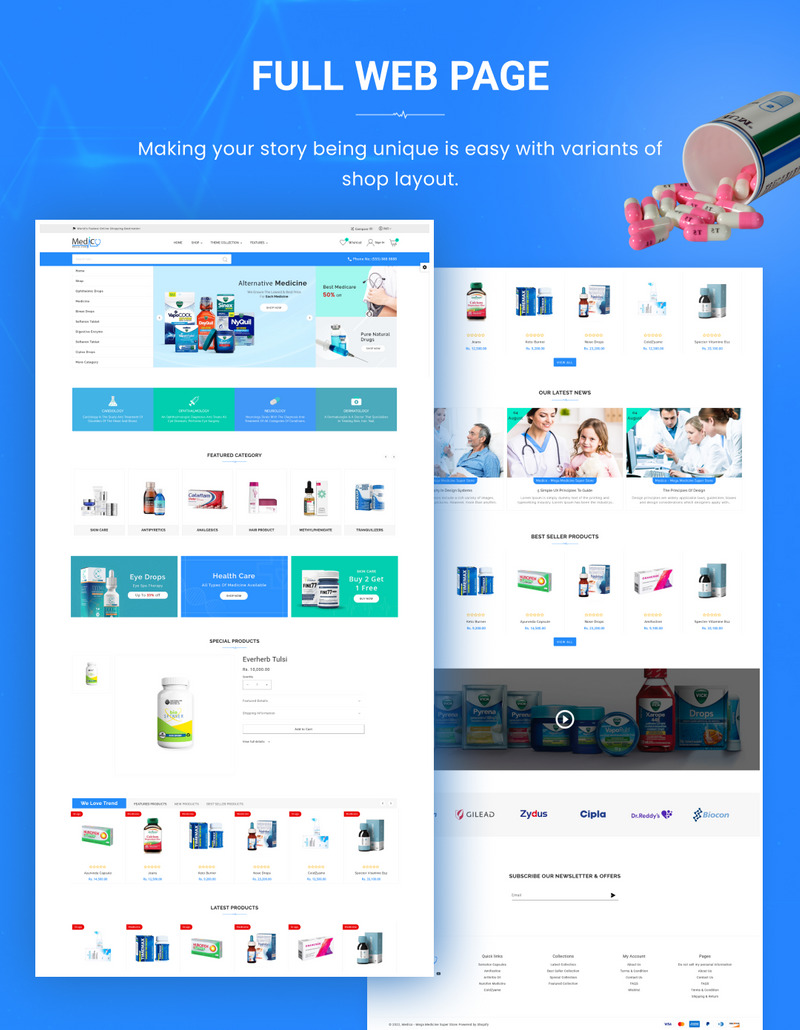 Medico Mega Medicine–Drug Pharmacy Shopify 2.0 高级响应主题