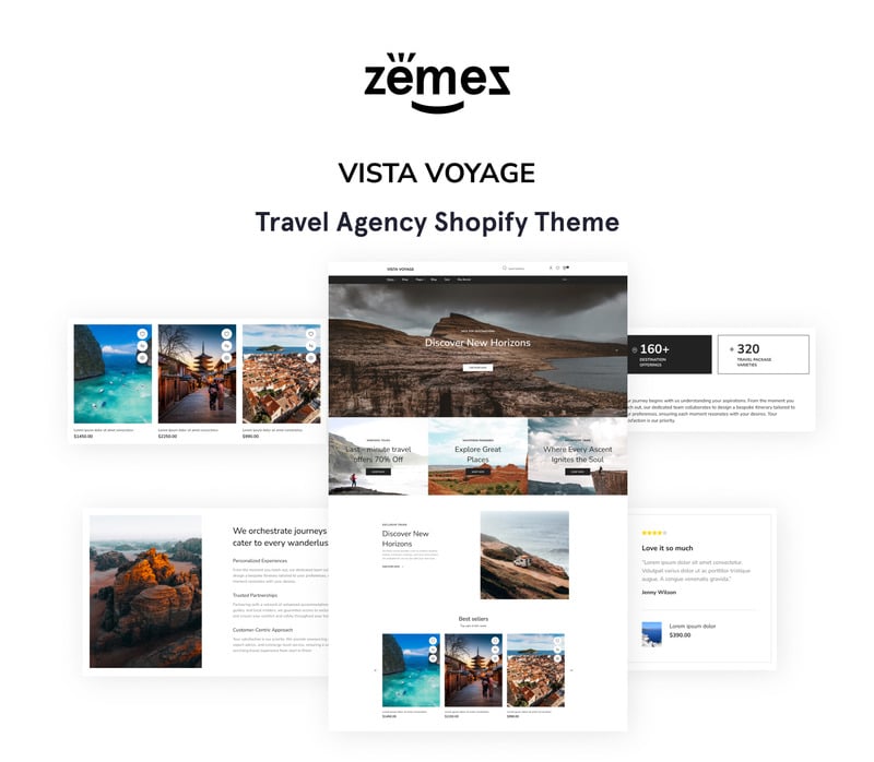 Vista Voyage - 旅行社响应式在线商店 2.0 Shopify 主题