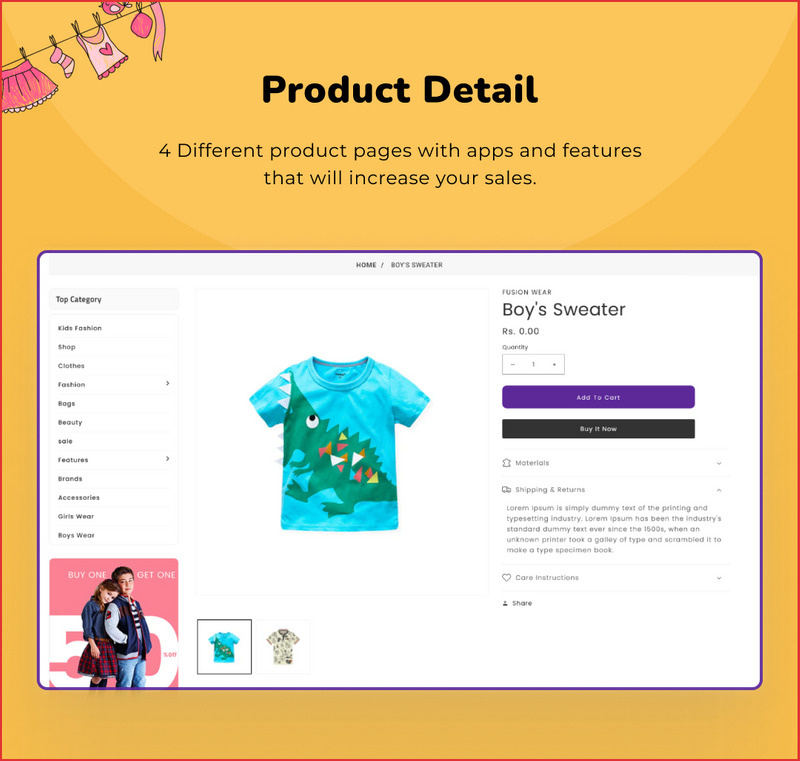 Fashona Children–Kids Fashion Shopify 2.0 响应式主题