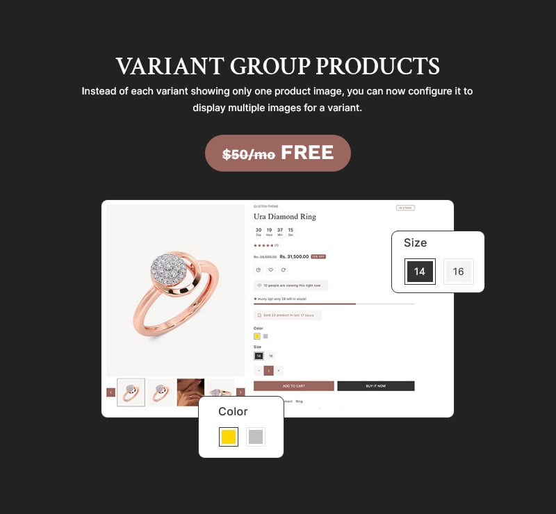 Glisten - 现代珠宝店 Shopify 2.0 响应式主题 #344053