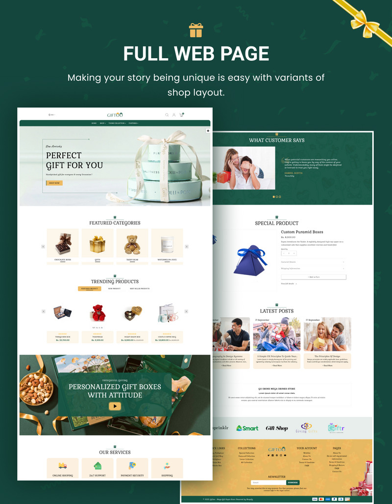 Giftoo - 超级礼品 Shopify 2.0 主题 #284627