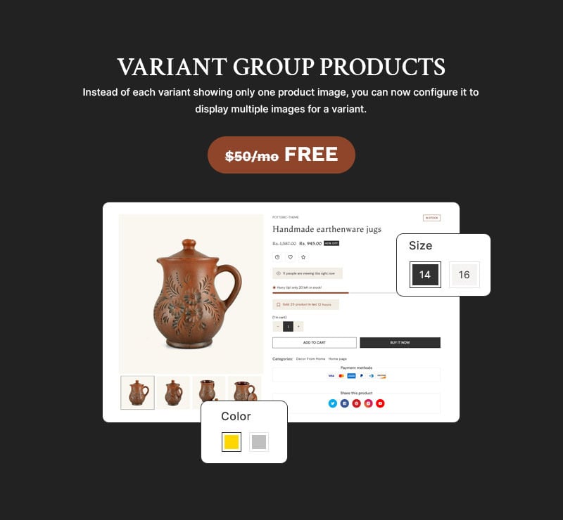 Potteric - 手工陶瓷和家居装饰多功能 Shopify 2.0 响应式主题