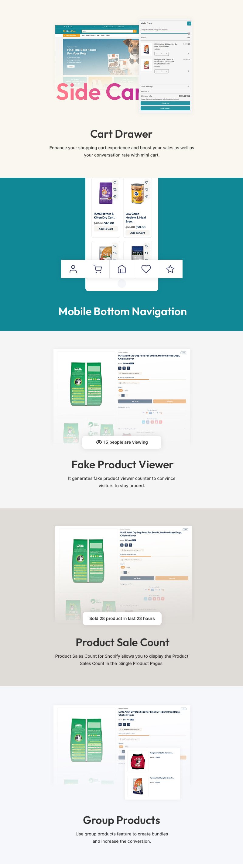 Kittypaw - 宠物食品和宠物营养品商店多用途 Shopify 2.0 响应式主题