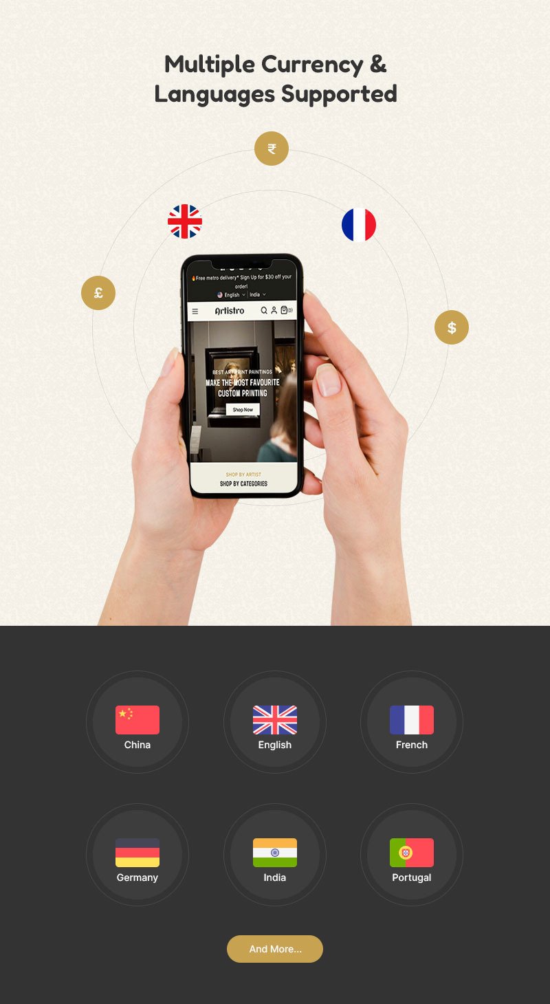 Artistro - 艺术绘画和手工工艺品商店多用途 Shopify 2.0 响应式主题