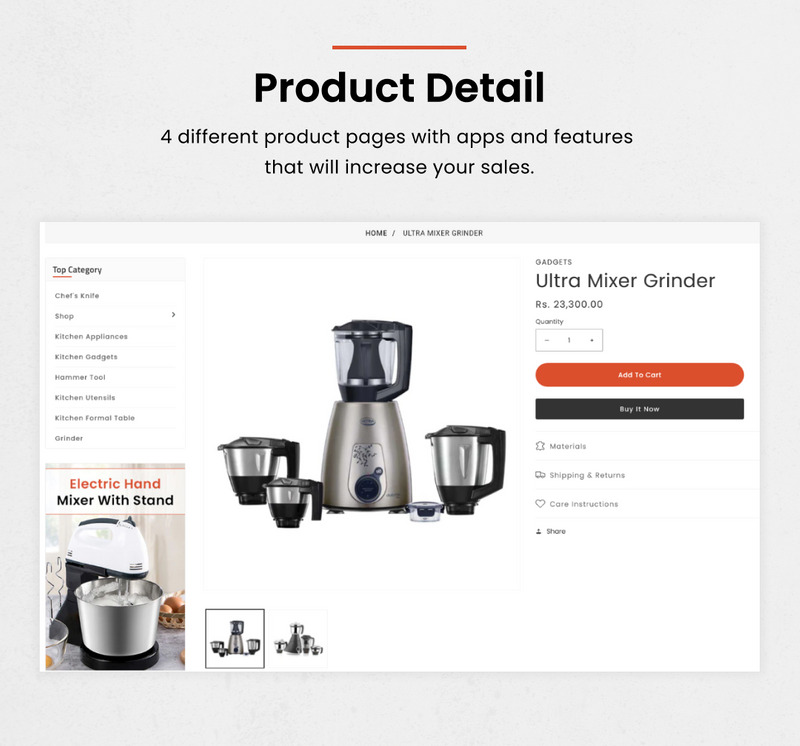 Kitcher - Mega Kitchen Super Store Shopify 2.0 高级主题