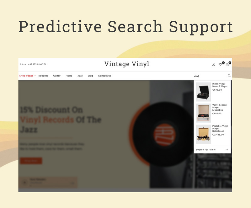 Vintage Vinyl - 音乐和唱片、曲目、歌曲、剪辑 Shopify 2.0 商店