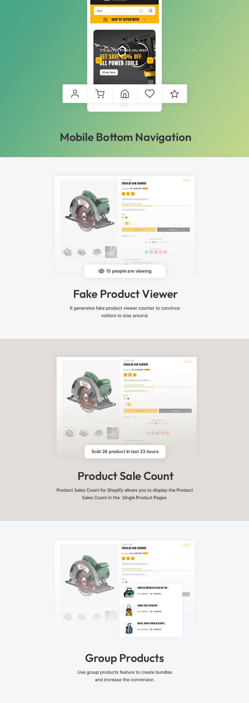 Toolzila - 车库工具和配件大型商店多用途 Shopify 2.0 响应式主题
