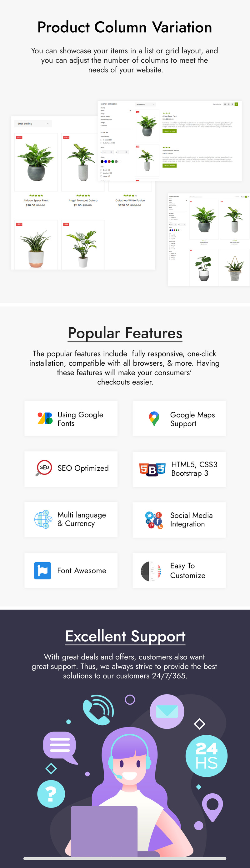 Cactis - 植物和园艺工具在线商店 Shopify 主题 #243803