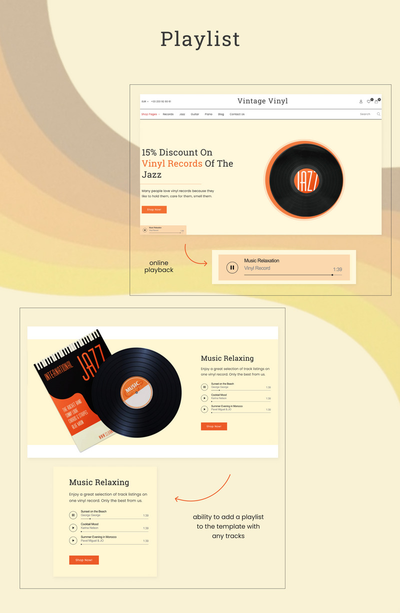 Vintage Vinyl - 音乐和唱片、曲目、歌曲、剪辑 Shopify 2.0 商店