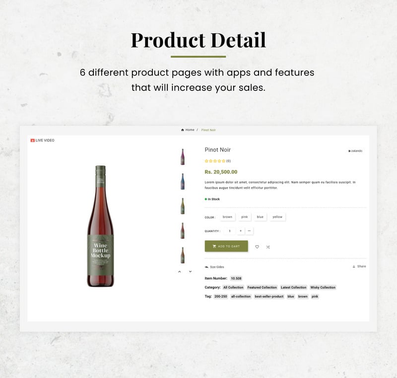 巴贝拉葡萄酒多用途 Shopify 商店 #248008