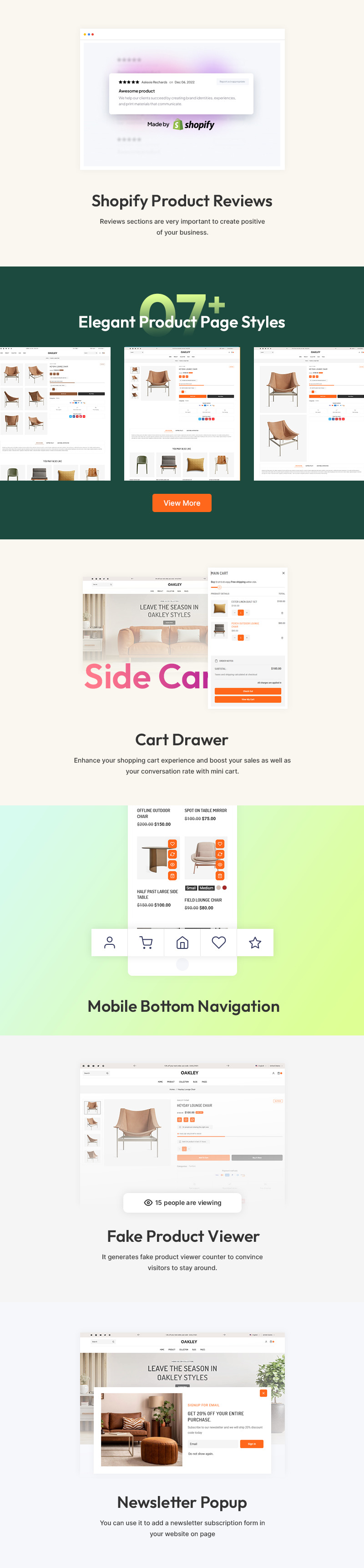Oakley - 家居家具和室内装饰店多用途 Shopify 2.0 响应式主题