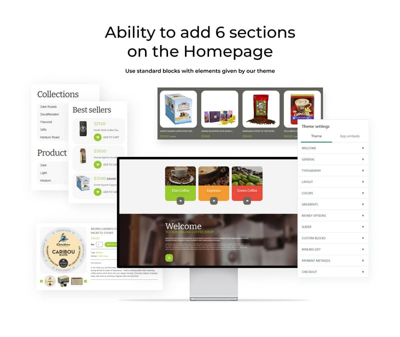 咖啡店和咖啡师 Shopify 主题 #53921