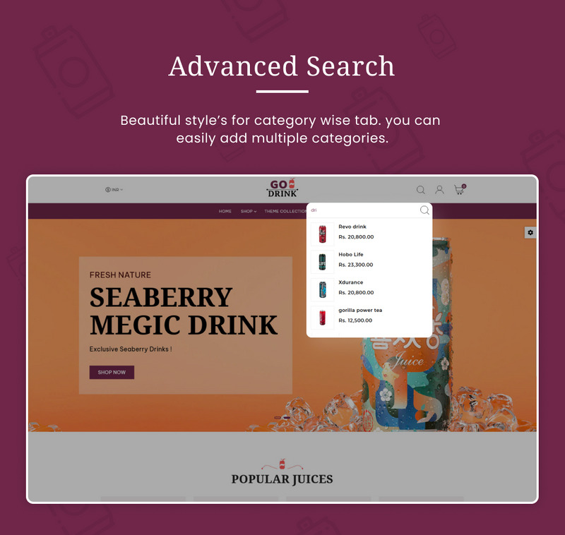 Go Drink - Mega Drinks Shopify 2.0 响应式主题