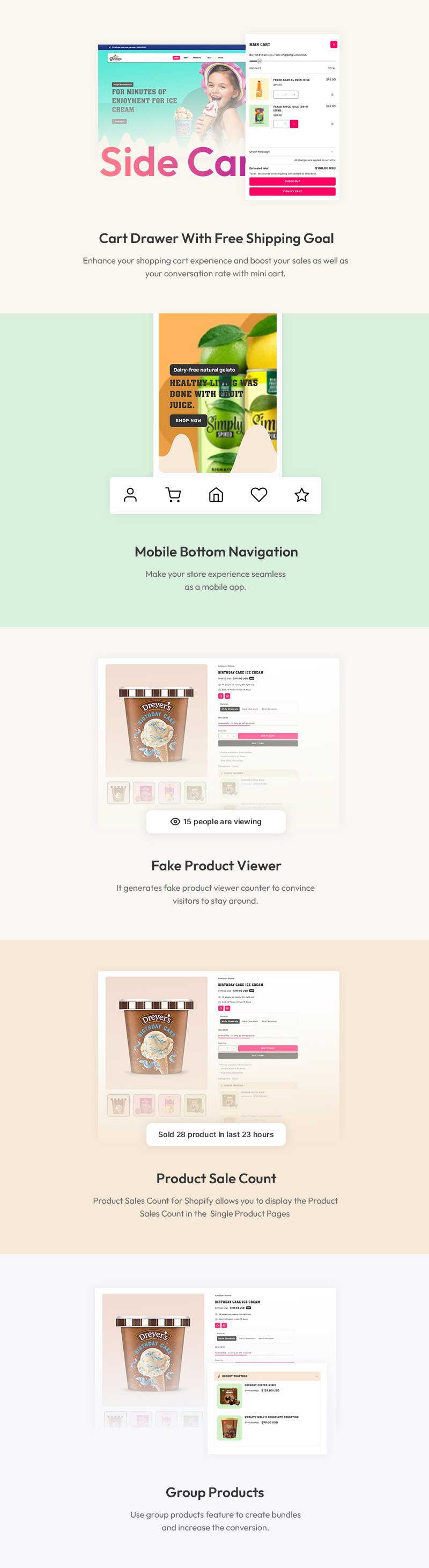 Sundaze - 夏季果汁和奶昔商店多用途 Shopify 2.0 响应式主题