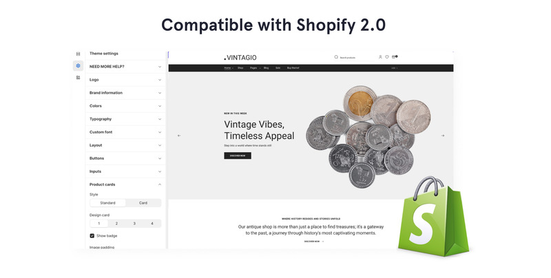 Vintagio - 古董店清洁在线商店 2.0 Shopify 主题 #79860