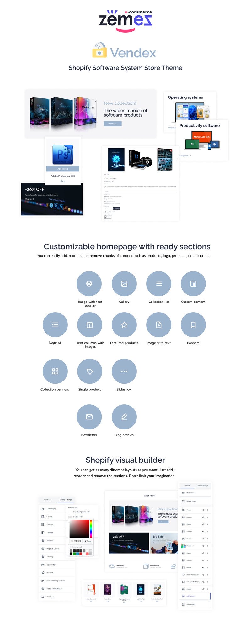 Vendex - Shopify 软件系统商店主题 #212457