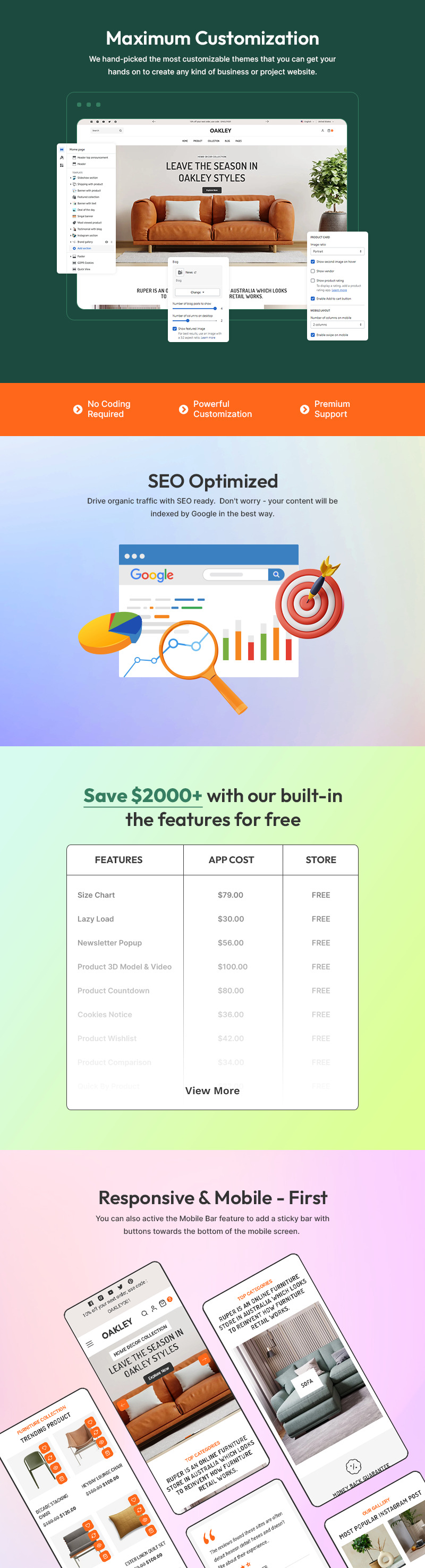 Oakley - 家居家具和室内装饰店多用途 Shopify 2.0 响应式主题