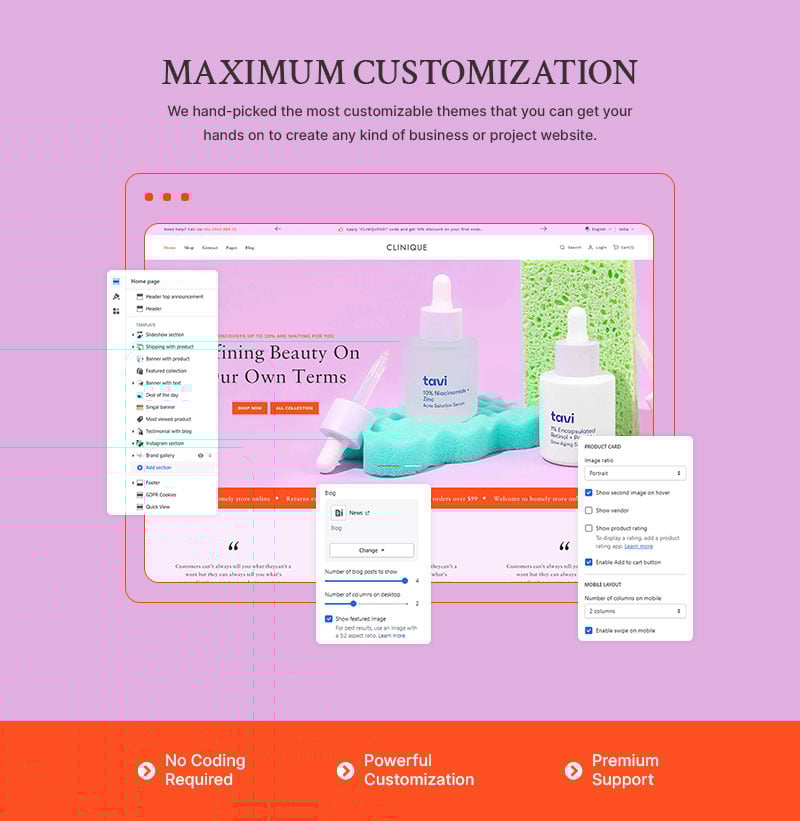 倩碧 - 美容、化妆品和护肤品商店多用途 Shopify 2.0 响应式主题