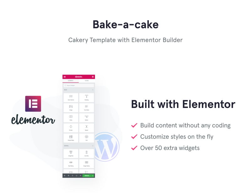 蛋糕烘焙-Cakery WordPress Elementor主题 #71241