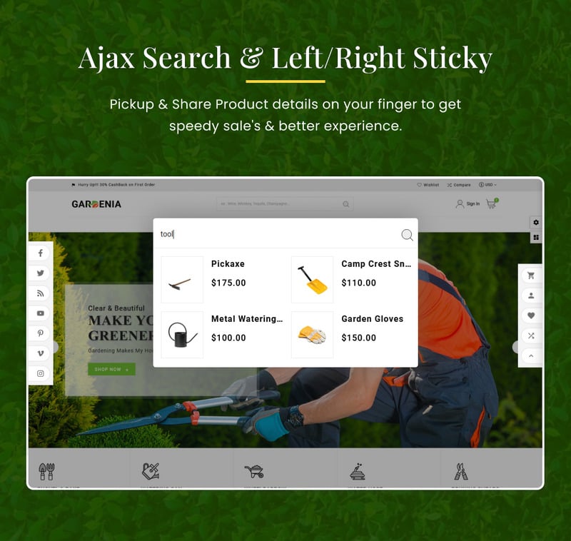 Gardenia - Mega Tools Plant Super Shopify 商店