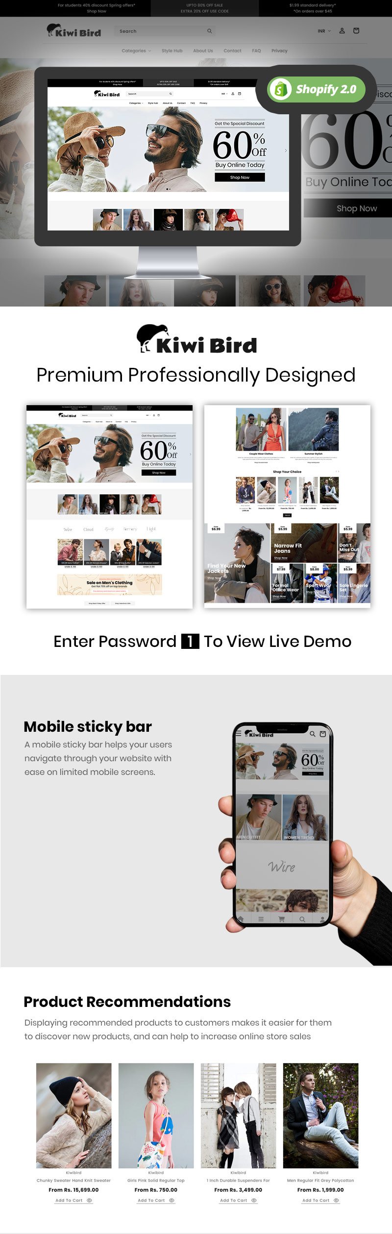 Kiwibird 时装设计师女装 Shopify 主题 #328984