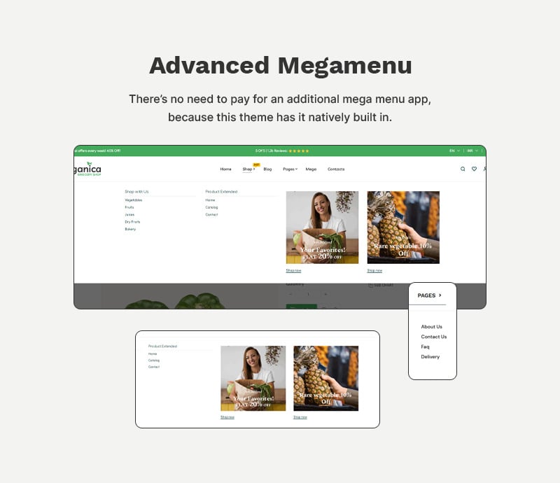 Organica - 有机水果和杂货店高级 Shopify 2.0 多用途响应式主题