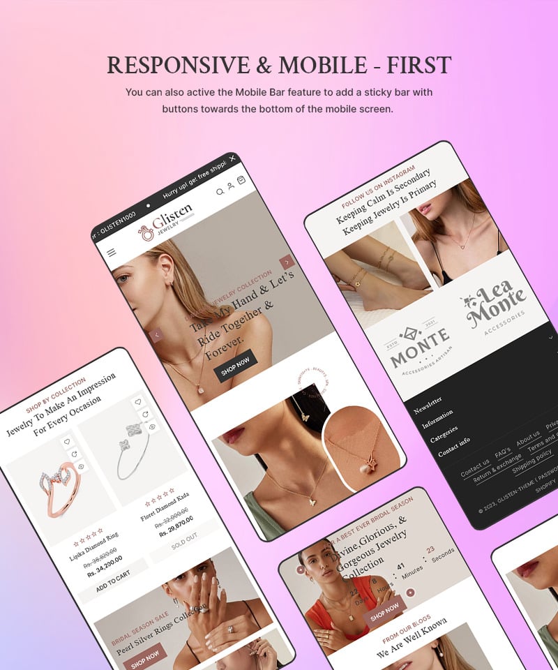 Glisten - 现代珠宝店 Shopify 2.0 响应式主题 #344053