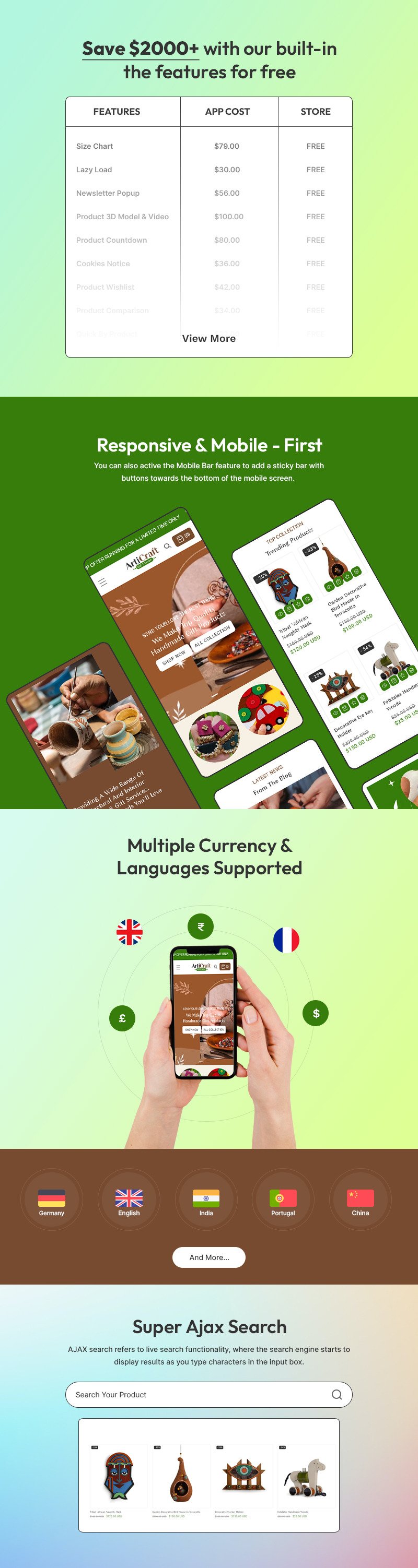 Articraft - 手工艺术品和礼品店多用途 Shopify 2.0 响应式主题