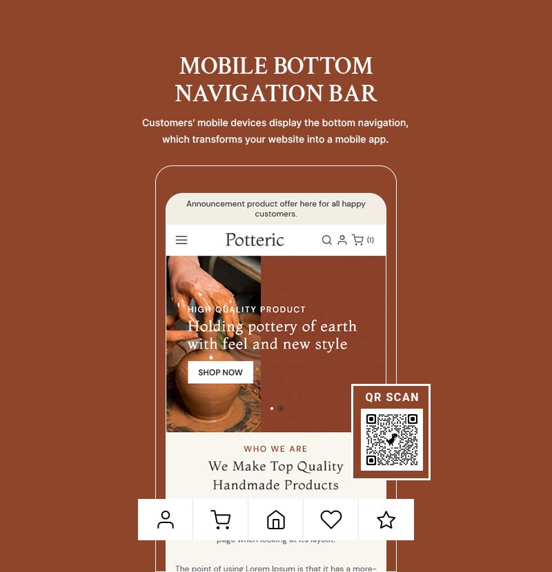 Potteric - 手工陶瓷和家居装饰多功能 Shopify 2.0 响应式主题