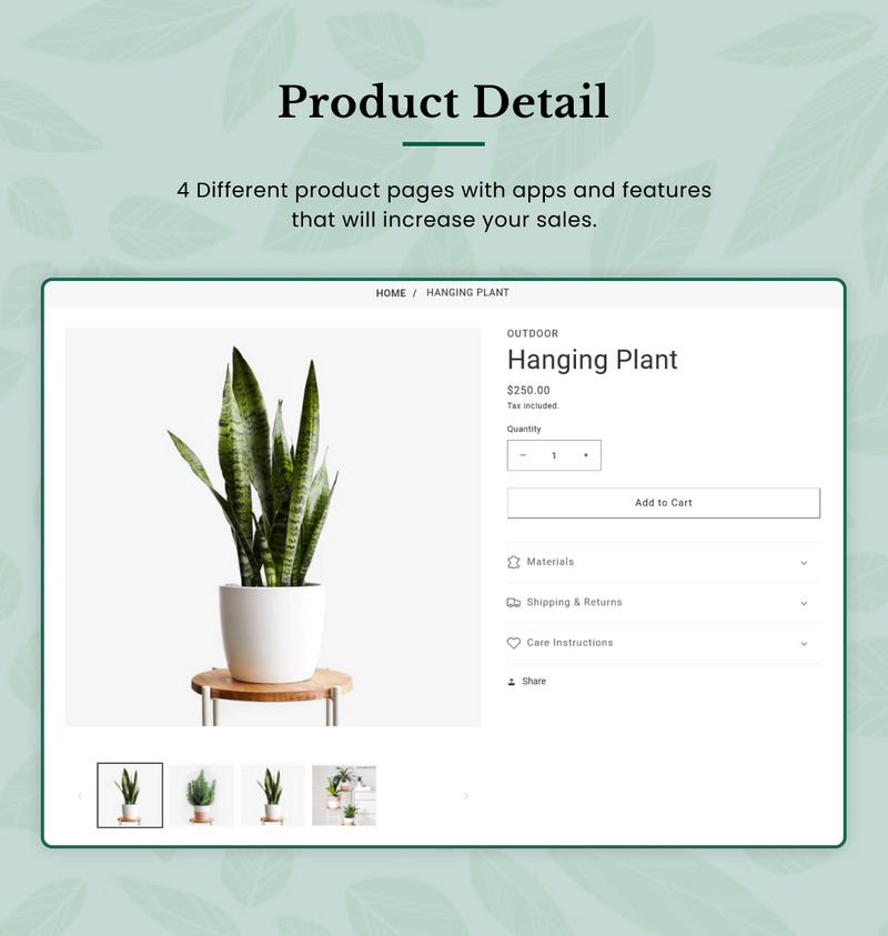 Planticy Nursery–室内和房屋–家具 Shopify 2.0 高级响应主题