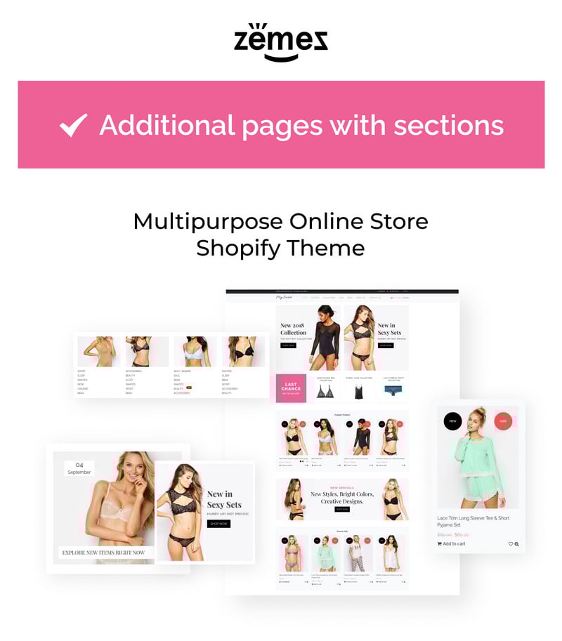 我的秘密-内衣店Shopify主题 #72013