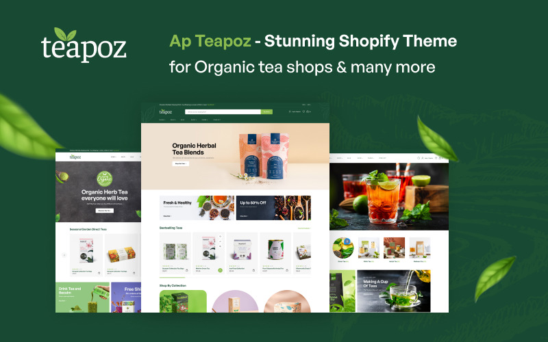 5ecc51f4f0fe0e3ceeff7113be43f54d Ap Teapoz - 有机茶店 Shopify 主题 #358973