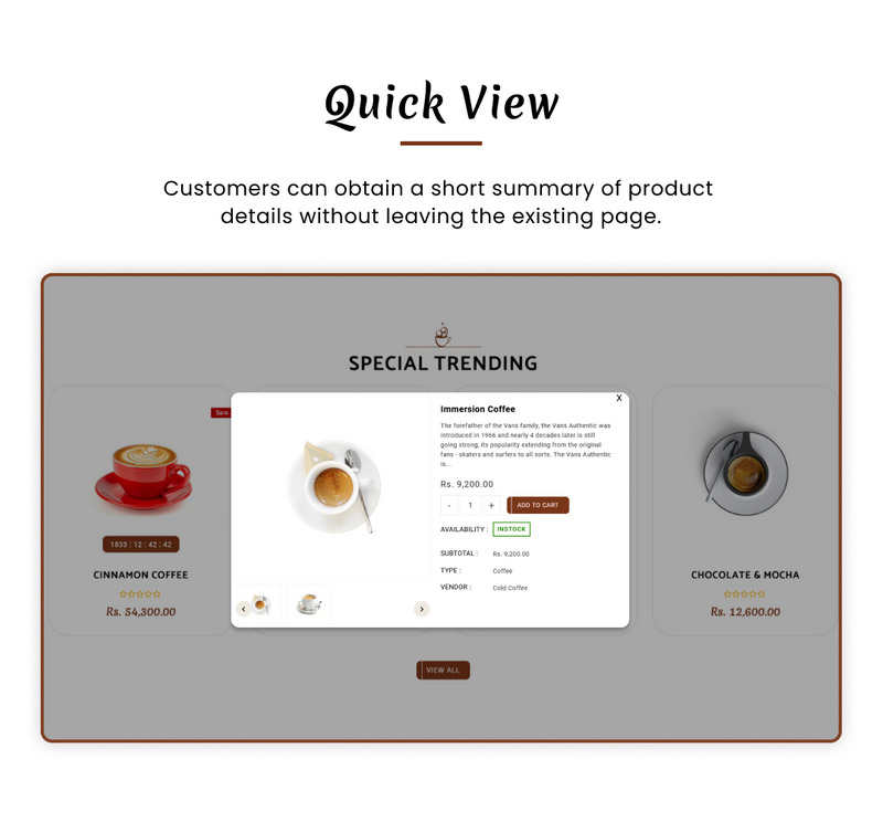 Cafeley VIP Mega Coffee–Tea Nature Shopify 2.0 主题。